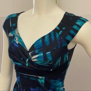 NWT Le Chateau Multicoloured Fitted V-Neck Top